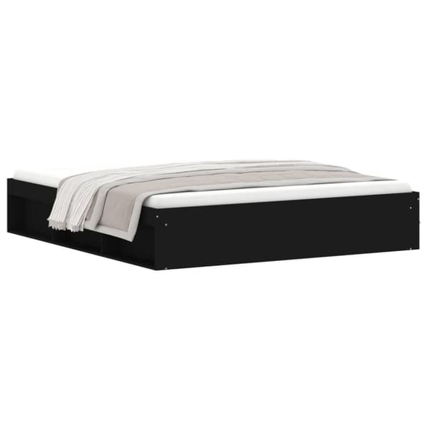 vidaXL sengeramme 180x200 cm sort -  Senge & sengeramme