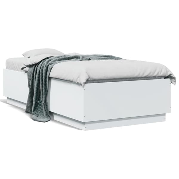 vidaXL sengeramme 75x190 cm konstrueret træ hvid - Senge & sengeramme
