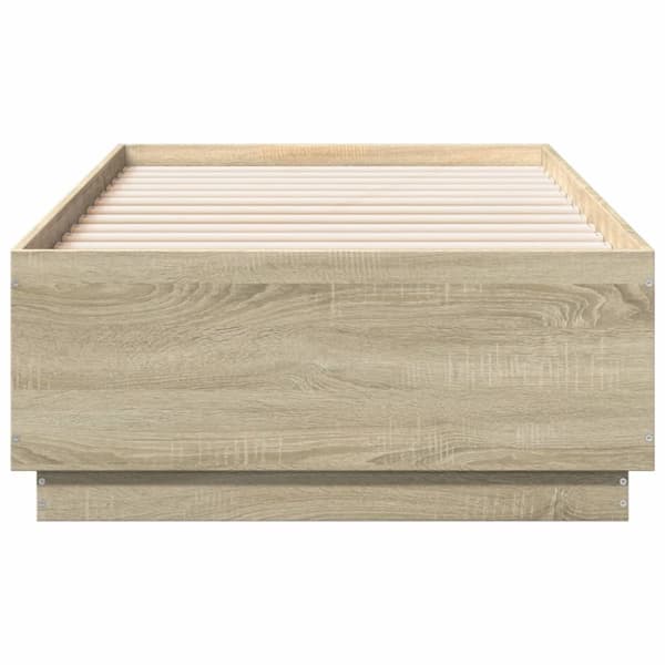 vidaXL Sängynrunko Sonoma-tammi 90x190 cm tekninen puu - Sängyt & sängynrungot