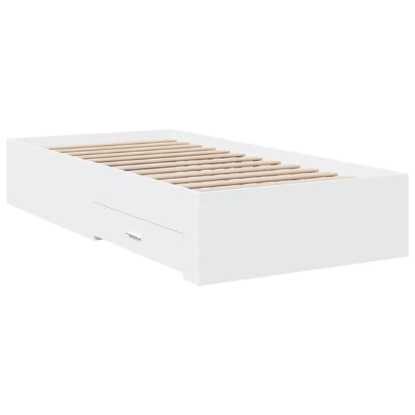 vidaXL sengeramme med skuffer 90x190 cm konstrueret træ hvid - Senge & sengeramme