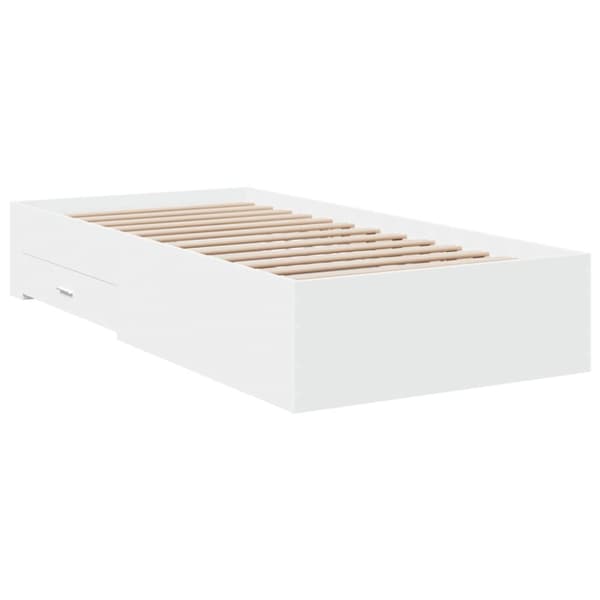 vidaXL sengeramme med skuffer 90x190 cm konstrueret træ hvid - Senge & sengeramme