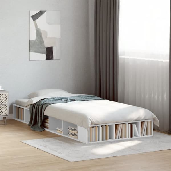 vidaXL Sängram vit 90x200 cm konstruerat trä -  Sängar & sängramar