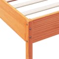 Miniatyrbillede 8 af 10: vidaXL sengeramme 90x200 cm massivt fyrretræ gyldenbrun -  Senge & sengeramme