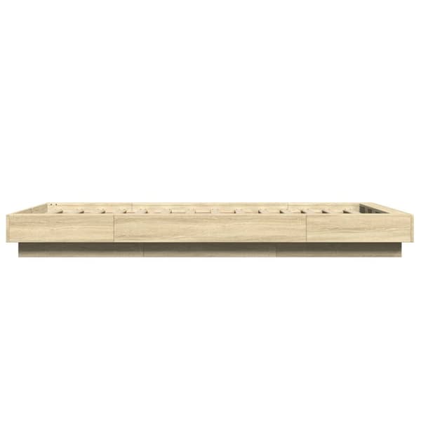 vidaXL sengeramme 75x190 cm konstrueret træ sonoma-eg - Senge & sengeramme