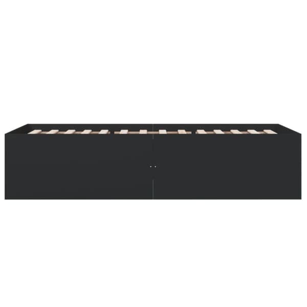 vidaXL sengeramme 90x200 cm konstrueret træ sort - Senge & sengeramme