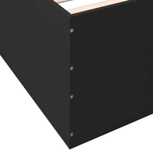 vidaXL sengeramme 90x200 cm konstrueret træ sort - Senge & sengeramme