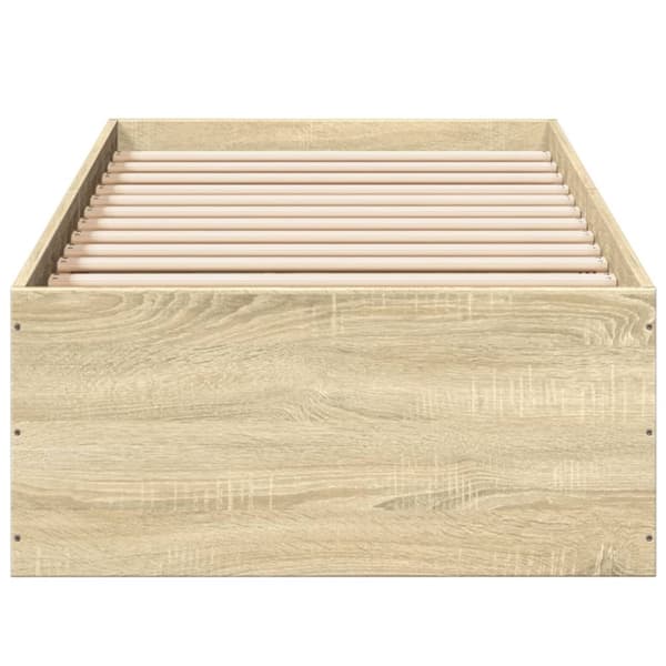 vidaXL Sängynrunko Sonoma-tammi 90x190 cm tekninen puu - Sängyt & sängynrungot