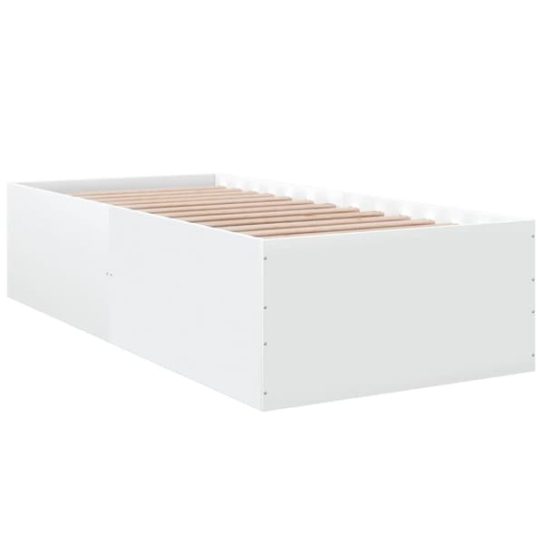 vidaXL sengeramme 90x190 cm konstrueret træ hvid - Senge & sengeramme