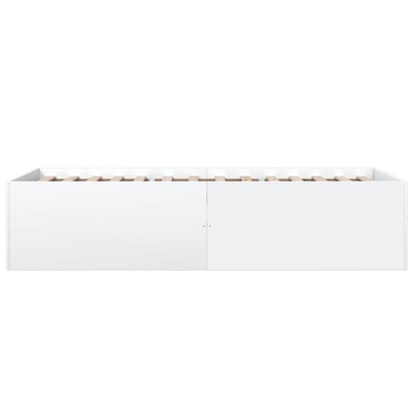 vidaXL sengeramme 90x190 cm konstrueret træ hvid - Senge & sengeramme