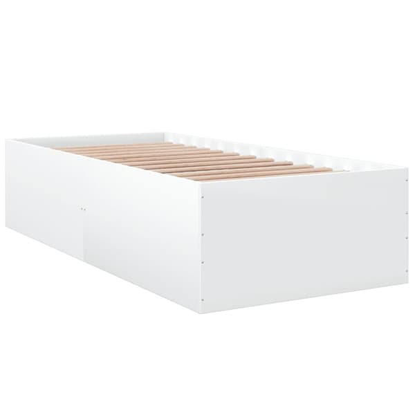 vidaXL sengeramme 90x190 cm konstrueret træ hvid - Senge & sengeramme