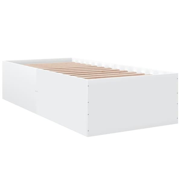 vidaXL Sängynrunko valkoinen 75x190 cm tekninen puu -  Sängyt & sängynrungot