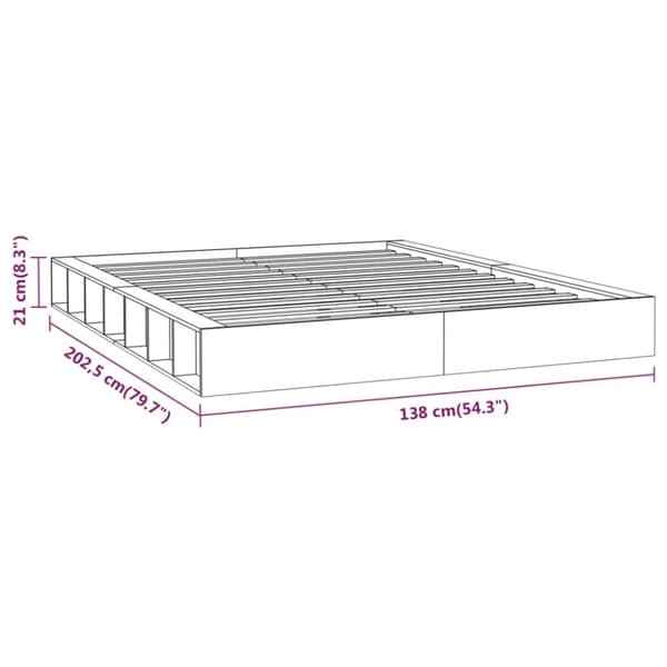 vidaXL sengeramme 120x200 cm massivt træ - Senge & sengeramme