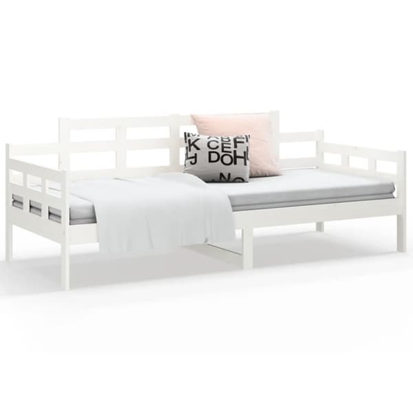 vidaXL Dagbädd vit 80x200 cm massiv furu - Sängar & sängramar