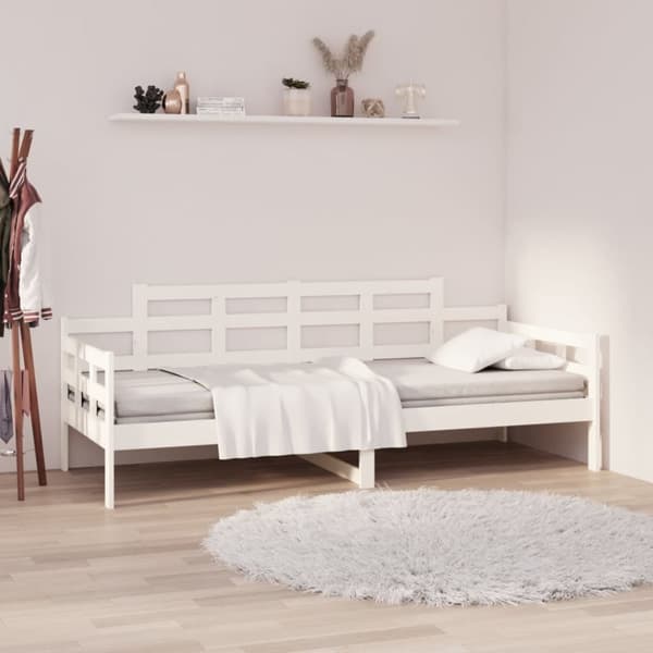 vidaXL Dagbädd vit 80x200 cm massiv furu - Sängar & sängramar