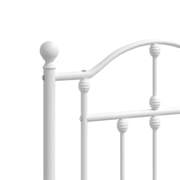 vidaXL sengeramme med sengegavl 120x200 cm metal hvid - Senge & sengeramme