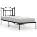 Miniatyrbillede 3 af 10: vidaXL sengeramme med sengegavl 90x190 cm metal sort -  Senge & sengeramme