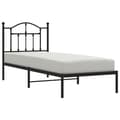Miniatyrbillede 4 af 10: vidaXL sengeramme med sengegavl 90x190 cm metal sort -  Senge & sengeramme