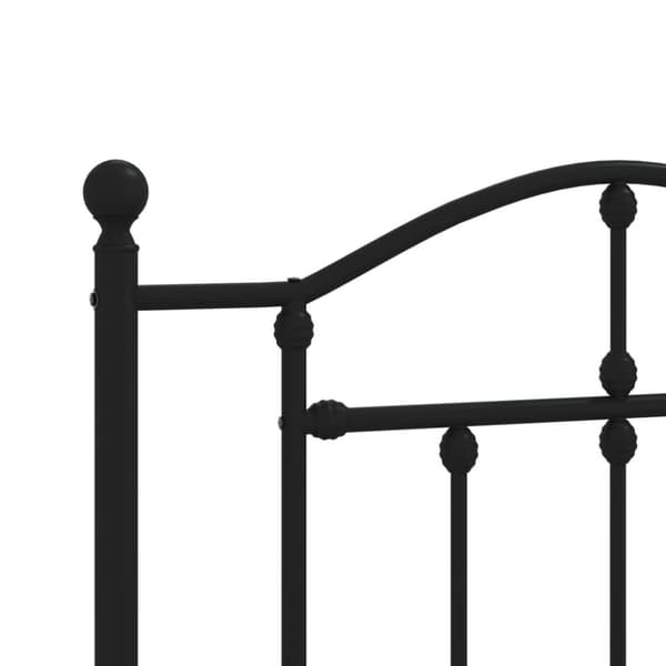 vidaXL sengeramme med sengegavl 90x190 cm metal sort - Senge & sengeramme