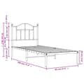 Miniatyrbillede 10 af 10: vidaXL sengeramme med sengegavl 90x190 cm metal sort -  Senge & sengeramme