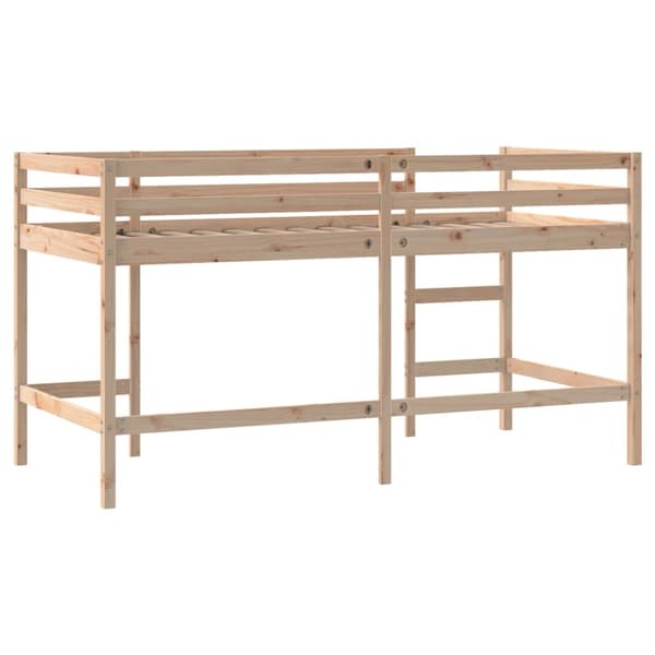 vidaXL Lasten parvisänky tikkailla 80x200 cm täysi mänty - Sängyt & sängynrungot