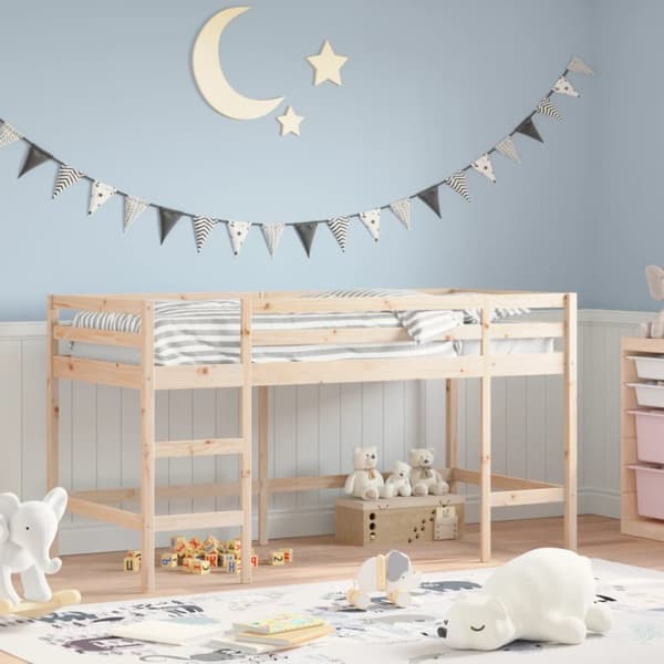 vidaXL Lasten parvisänky tikkailla 80x200 cm täysi mänty - Sängyt & sängynrungot