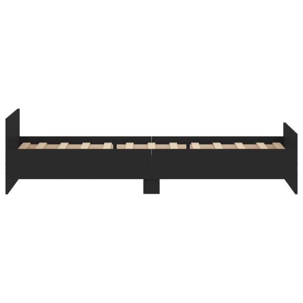 vidaXL sengeramme 100x200 cm konstrueret træ sort - Senge & sengeramme