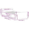 Miniatyrbillede 10 af 10: vidaXL sengeramme 100x200 cm konstrueret træ sort -  Senge & sengeramme