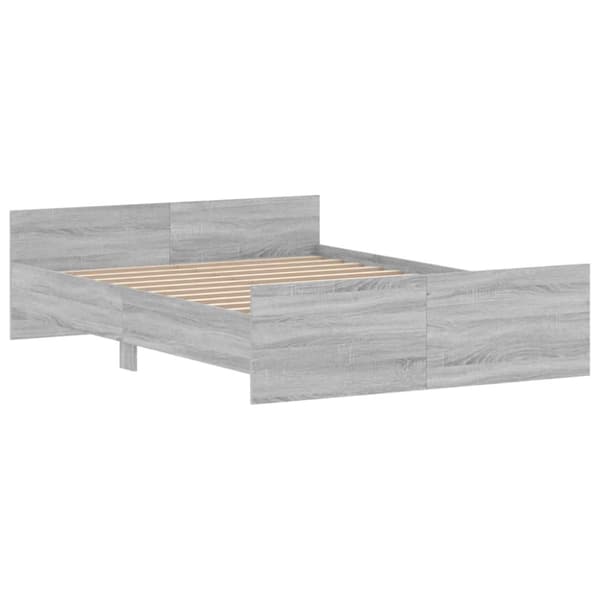 vidaXL Sängynrunko päädyillä harmaa Sonoma 140x190 cm -  Sängyt & sängynrungot