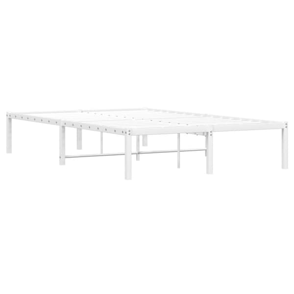 vidaXL sengeramme 120x190 cm metal hvid - Senge & sengeramme