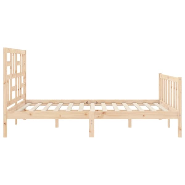 vidaXL sengeramme med sengegavl 160x200 cm massivt træ - Senge & sengeramme