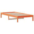 Miniatyrbillede 7 af 10: vidaXL daybed 90x200 cm massivt fyrretræ gyldenbrun -  Senge & sengeramme