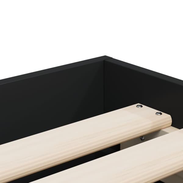 vidaXL Sängram med lådor svart 90x190 cm konstruerat trä - Sängar & sängramar