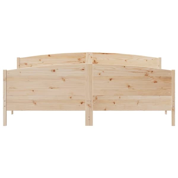 vidaXL sengeramme med sengegavl 180x200 cm massivt fyrretræ - Senge & sengeramme