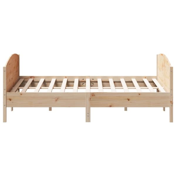 vidaXL sengeramme med sengegavl 180x200 cm massivt fyrretræ - Senge & sengeramme