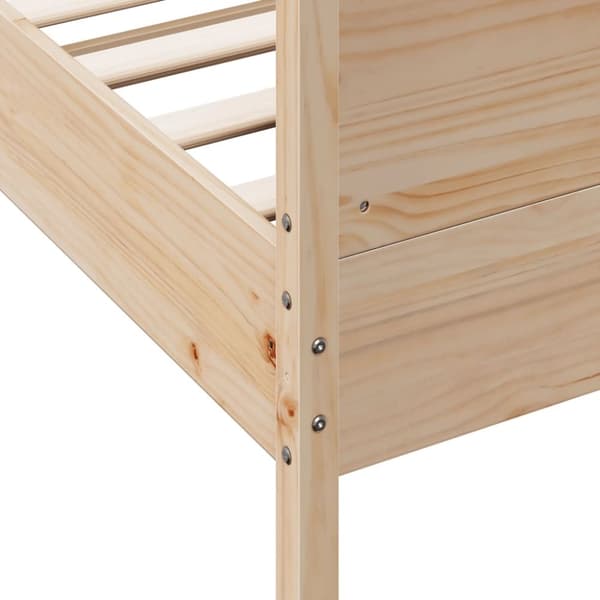 vidaXL sengeramme med sengegavl 180x200 cm massivt fyrretræ -  Senge & sengeramme