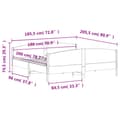 Miniatyrbillede 10 af 10: vidaXL sengeramme med sengegavl 180x200 cm massivt fyrretræ -  Senge & sengeramme