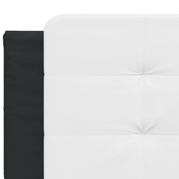 vidaXL Sängynrunko päädyllä musta ja valkoinen 200x200 cm keinonahka -  Sängyt & sängynrungot