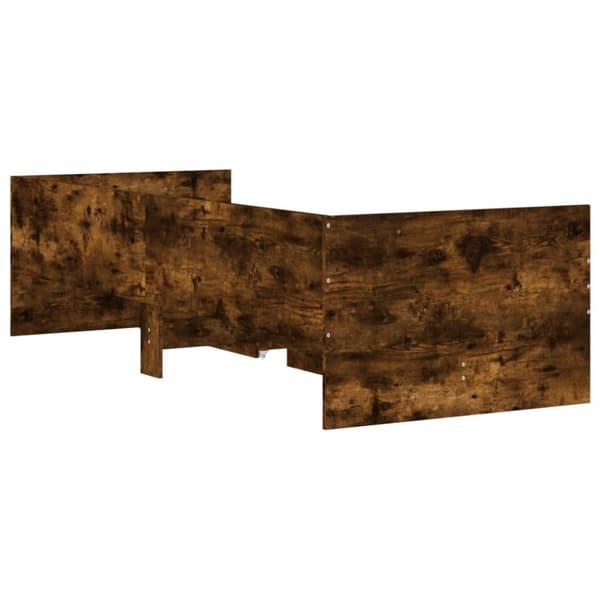 vidaXL Sängynrunko laatikoilla savutammi 90x190 cm - Sängyt & sängynrungot