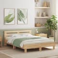 Pikkukuva 4 / 11: vidaXL Sängynrunko päädyllä ja LED-valoilla Sonoma-tammi 140x190 cm -  Sängyt & sängynrungot