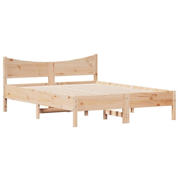 vidaXL Sängynrunko 140x190 cm täysi mänty - Sängyt & sängynrungot