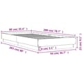 Pikkukuva 10 / 10: vidaXL Sängynrunko valkoinen 90x200 cm täysi puu -  Sängyt & sängynrungot