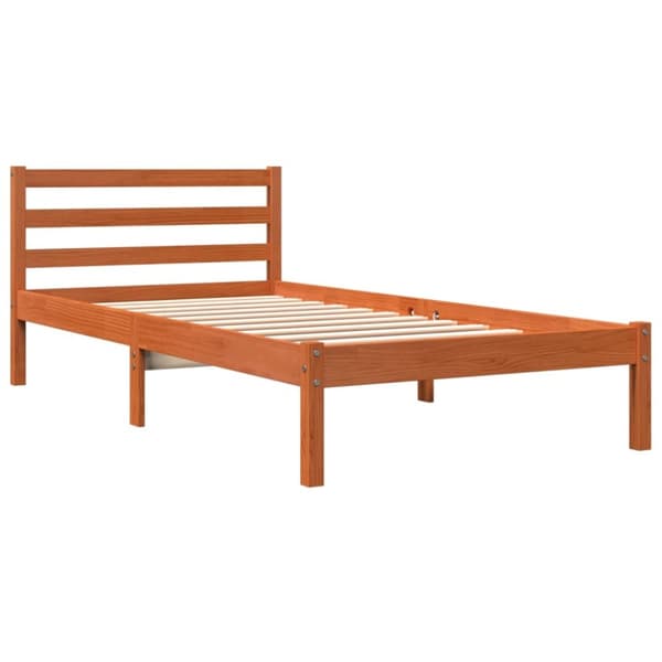 vidaXL Sängynrunko vahanruskea 75x190 cm täysi mänty -  Sängyt & sängynrungot