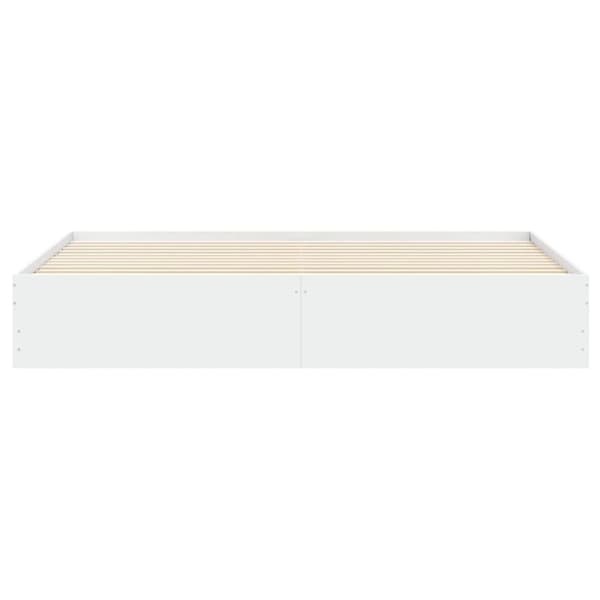 vidaXL sengeramme med skuffer 200x200 cm konstrueret træ hvid - Senge & sengeramme