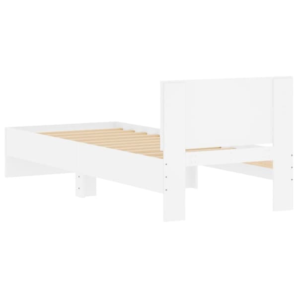vidaXL Sängynrunko päädyllä valkoinen 75x190 cm tekninen puu -  Sängyt & sängynrungot