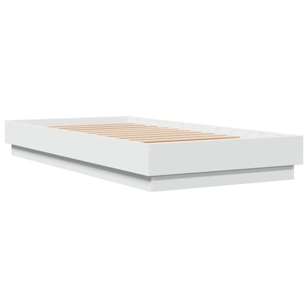 vidaXL Sängynrunko LED-valoilla valkoinen 75x190 cm - Sängyt & sängynrungot