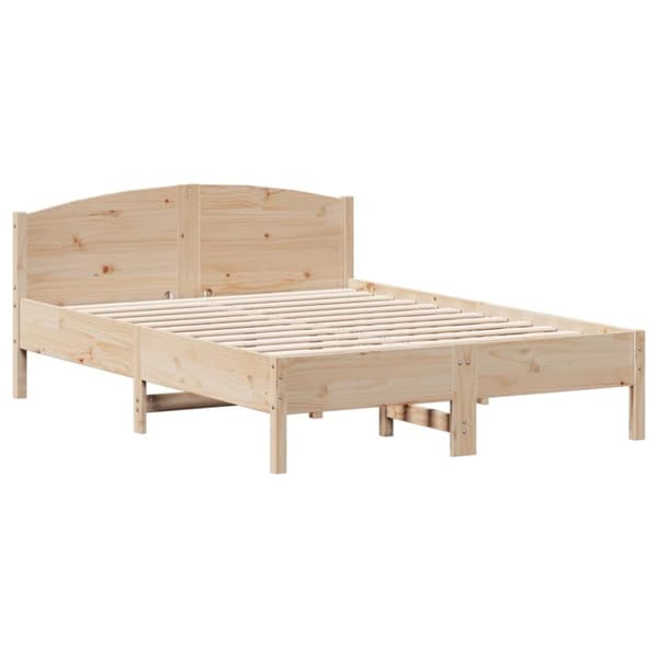 vidaXL sengeramme med sengegavl 120x190 cm massivt fyrretræ -  Senge & sengeramme