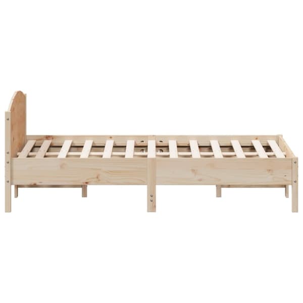 vidaXL sengeramme med sengegavl 120x190 cm massivt fyrretræ - Senge & sengeramme