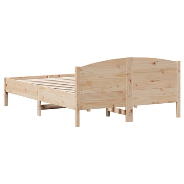 vidaXL sengeramme med sengegavl 120x190 cm massivt fyrretræ - Senge & sengeramme