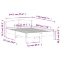 Miniatyrbillede 10 af 10: vidaXL sengeramme med sengegavl 135x190 cm massivt fyrretræ hvid -  Senge & sengeramme