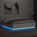 Miniatyrbillede 5 af 11: vidaXL sengeramme med LED-lys 180x200 cm konstrueret træ hvid -  Senge & sengeramme